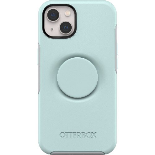 OtterBox iPhone 13 Case Otter + Pop Symmetry Series Antimicrobial - Tranquil Waters (Light Teal / Grey)