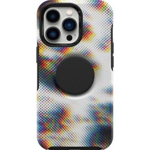 OtterBox iPhone 13 Pro Case Otter + Pop Symmetry Series Antimicrobial - Digitone Graphic (Black / White / Multi-Color)