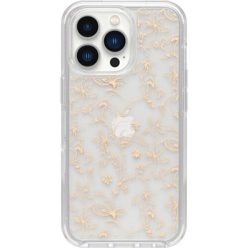 OtterBox iPhone 13 Pro Case Symmetry Series Clear Antimicrobial - Wallflower (Clear Graphic)