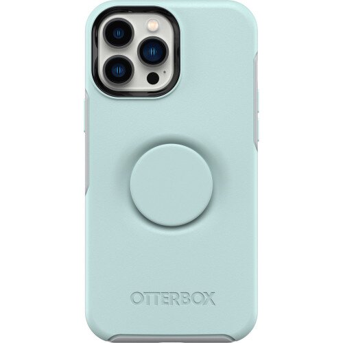 OtterBox iPhone 13 Pro Max and iPhone 12 Pro Max Case Otter + Pop Symmetry Series - Tranquil Waters (Light Teal / Grey)