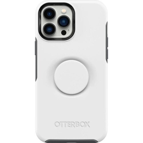 OtterBox iPhone 13 Pro Max and iPhone 12 Pro Max Case Otter + Pop Symmetry Series - Polar Vortex (White / Grey)