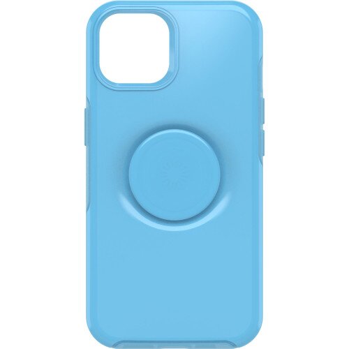 OtterBox Otter + Pop Symmetry Series Antimicrobial Case for iPhone 14 Plus - You Cyan This? (Blue)