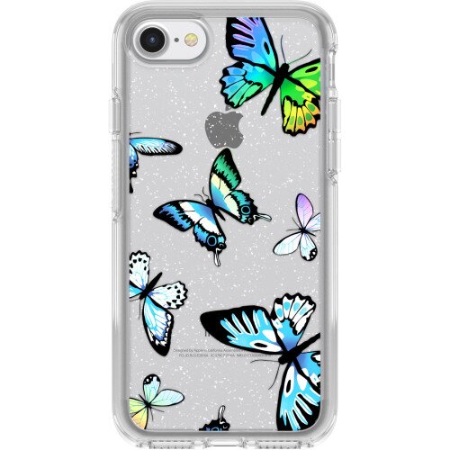 OtterBox Symmetry Series Clear Case for iPhone SE (3rd and 2nd gen) and iPhone 8/7 - Y2K Butterfly