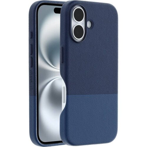OtterBox Statement Series Cactus Leather Case with MagSafe for iPhone 16 - Azure Oasis (Blue)