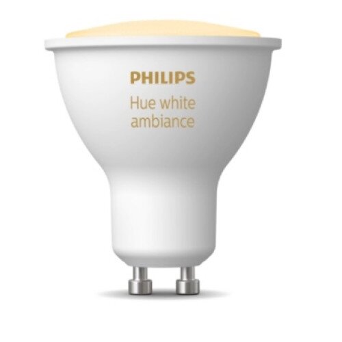 Philips Hue GU10 White Ambiance Smart LED Spotlight with Bluetooth - 1-Pack
