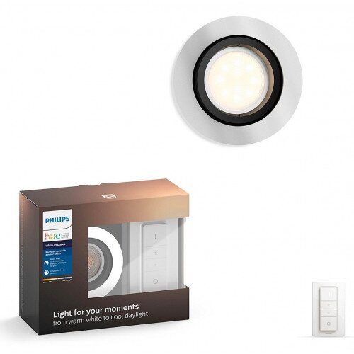 Philips Hue White Ambiance Milliskin Recessed Spotlight - Aluminium