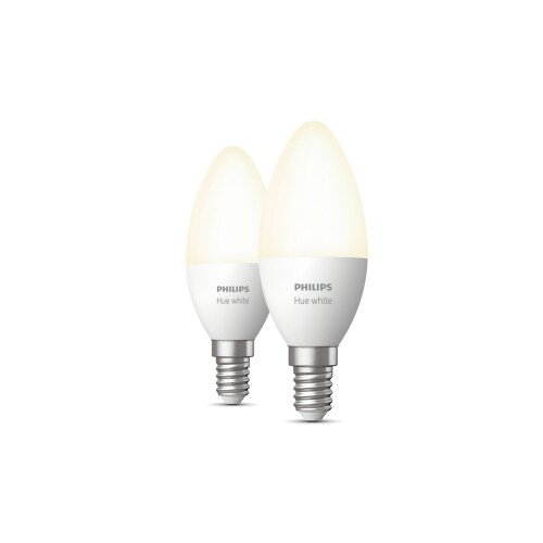 Philips Hue White Smart Bulb E14 - 2 Pack