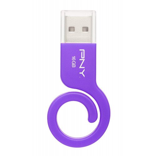 PNY Monkey Tail Attache USB 2.0 Flash Drive - Purple
