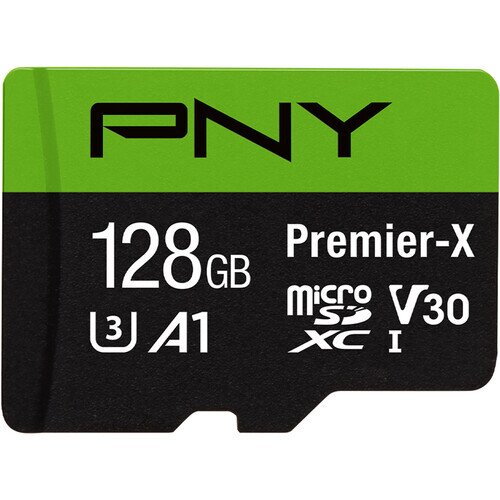 PNY Premier-X Class 10 U3 V30 microSD Flash Memory Card - 128GB