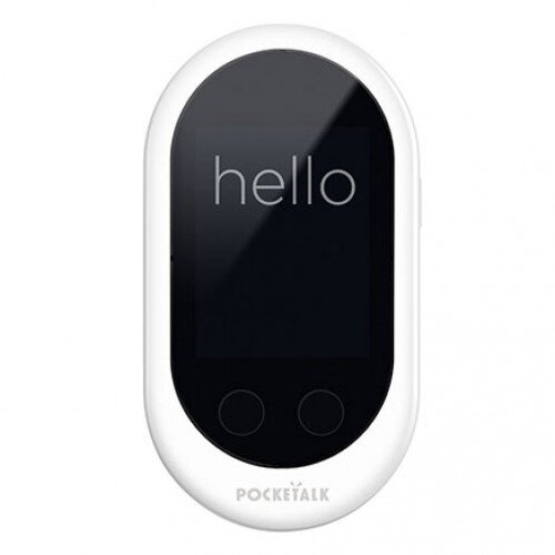 Pocketalk Classic Portable Instant Voice Translator Device - WIthout Built in Data - White