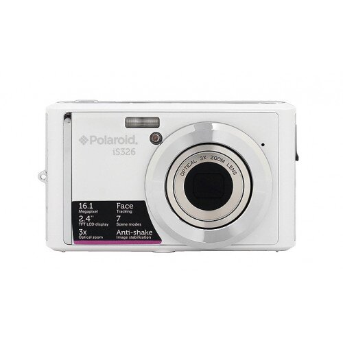 Polaroid iS326 Ultra Slim Enhanced Optical Zoom Digital Camera - White