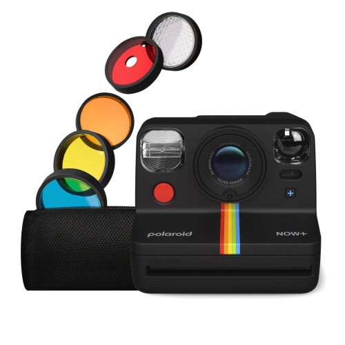 Polaroid Now+ Generation 2 i-Type Instant Camera + 5 Lens Filters - Black - Bundle