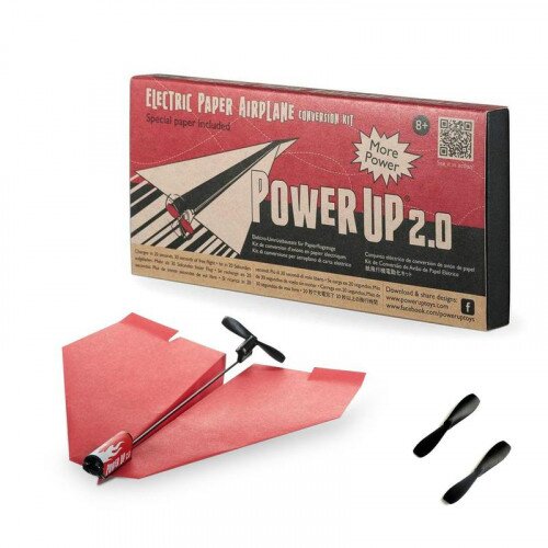 PowerUp 2.0 Electric Paper Airplane Conversion Kit - Plus - 1X Airplane Kit & Water Proof Templates