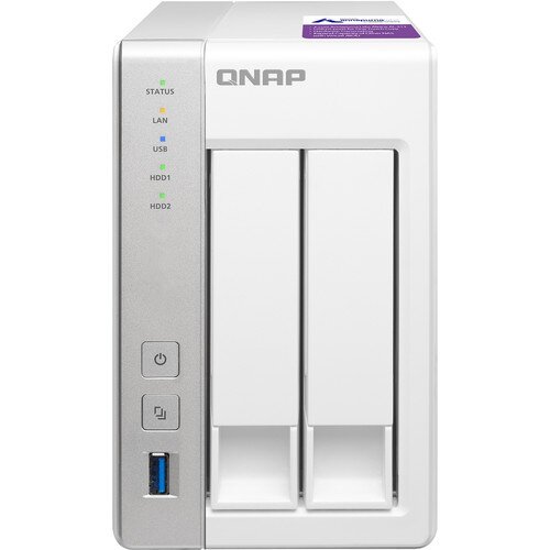QNAP TS-231P2 High-Performance Quad-Core NAS with Feature-Rich Applications for Home & Office - 1GB DDR3