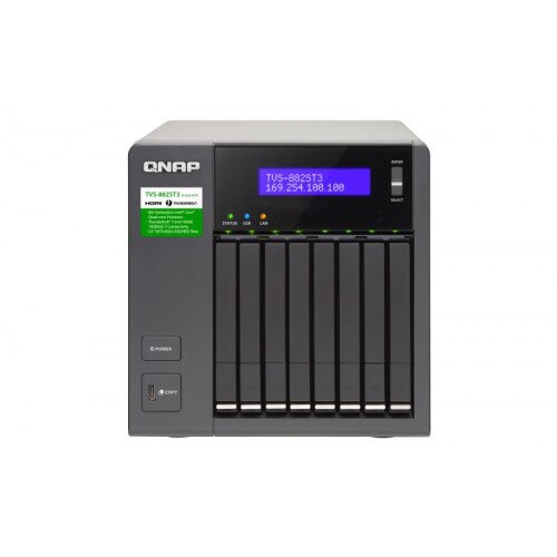 QNAP TVS-882ST3 8-Bay 2.5-inch Thunderbolt 3 NAS with 10GbE Connectivity