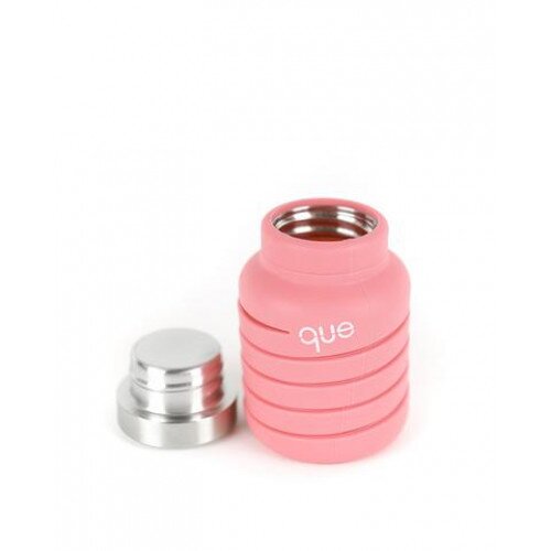 que Collapsible Water Bottle - 12oz - Coral Pink