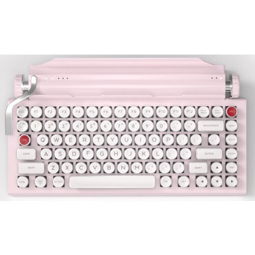 QWERKYWRITER S Typewriter-Inspired Mechanical Keyboard - Pink