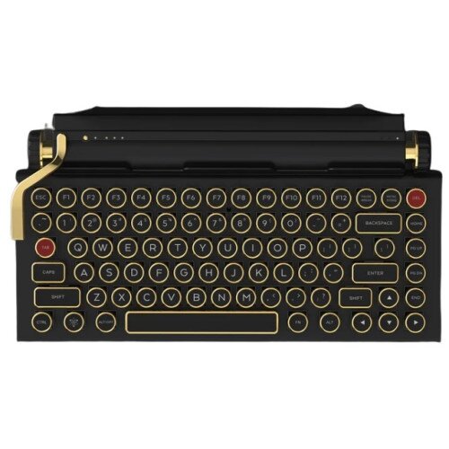 QWERKYWRITER "Signature Edition" Typewriter-Inspired Mechanical Keyboard - Black Gold