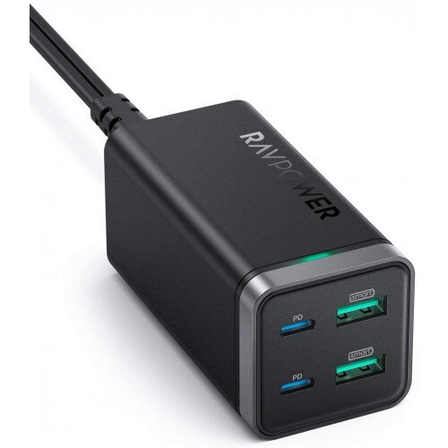 RAVPower PD Pioneer 65W 4-Port GaN Tech USB C Desktop Charger
