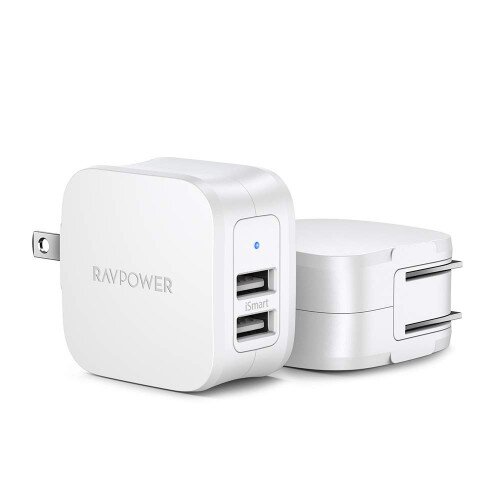 RAVPower Prime 17W 2-Pack 2-Port Wall Charger - White