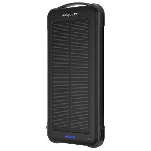 RAVPower Solar Charger 10K Outdoor Battery Pack with iSmart 2.0 - Black