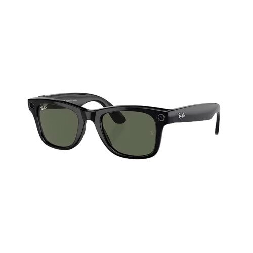 Ray-Ban Meta Wayfarer Sunglasses - Regular - G-15 Green - Shiny Black