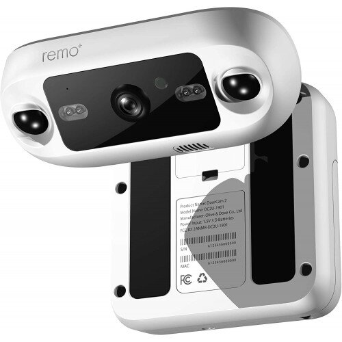 Remo+ DoorCam 2 Over-the-Door Smart Security Camera - White