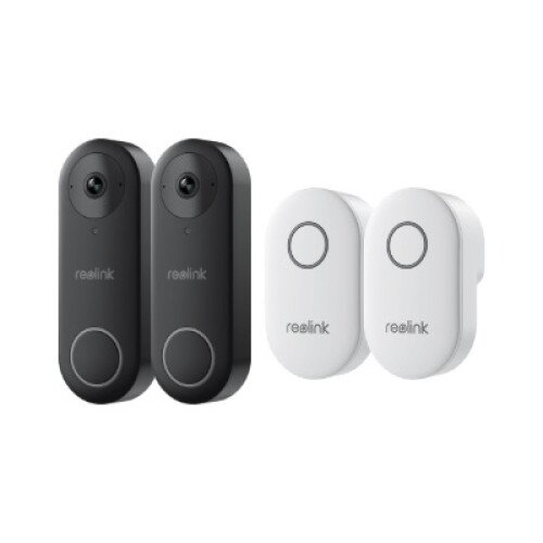 Reolink Smart 2K+ Wired WiFi Video Doorbell with Chime - 2-Pack