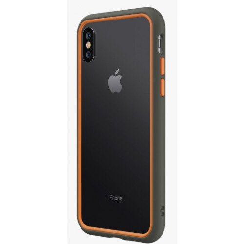 RhinoShield CrashGuard NX Bumper Case - iPhone XS Max - Graphite & Orange