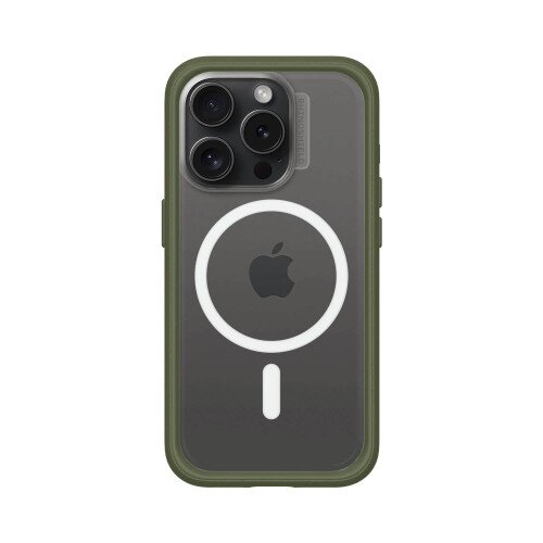RhinoShield Mod NX Modular Protective Bumper Case with Backplate - MagSafe Compatible - iPhone 15 Pro - Camo Green