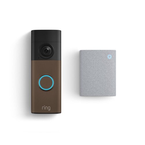 Ring Battery Doorbell (2nd Gen) + Chime (3rd Gen) - Matte Mocha + White
