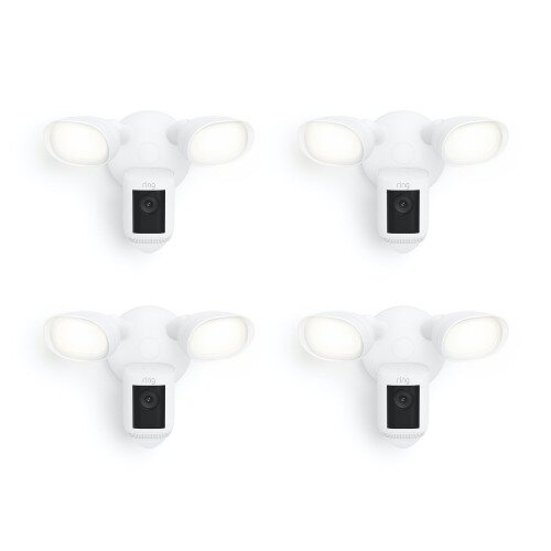 Ring Floodlight Cam Wired Pro - 4-Pack - White