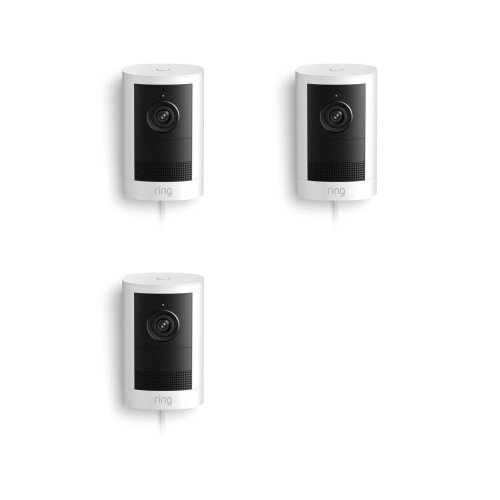 Ring Outdoor Cam 2nd Gen Plug-In - White - 3-Pack