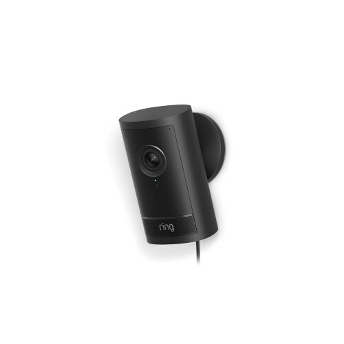 Ring Outdoor Cam Pro Plug In Retinal 4K Security Camera - 1-Pack - Black