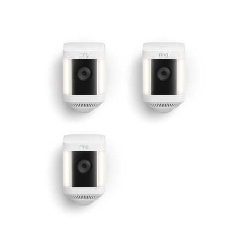 Ring Spotlight Cam Plus Battery - White - 3 Pack