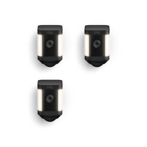 Ring Spotlight Cam Plus Battery - Black - 3 Pack