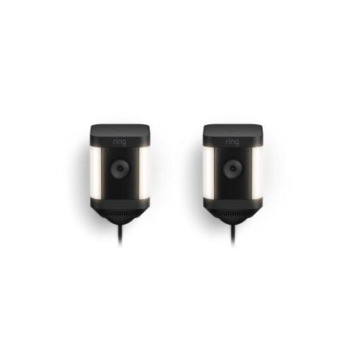 Ring Spotlight Cam Plus Plug-In Outdoor Security Camera - Black - 2-Pack