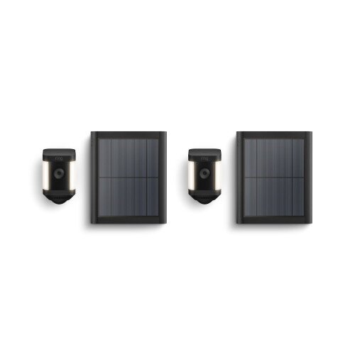 Ring Spotlight Cam Plus Solar Outdoor Security Camera - Black - 2-Pack