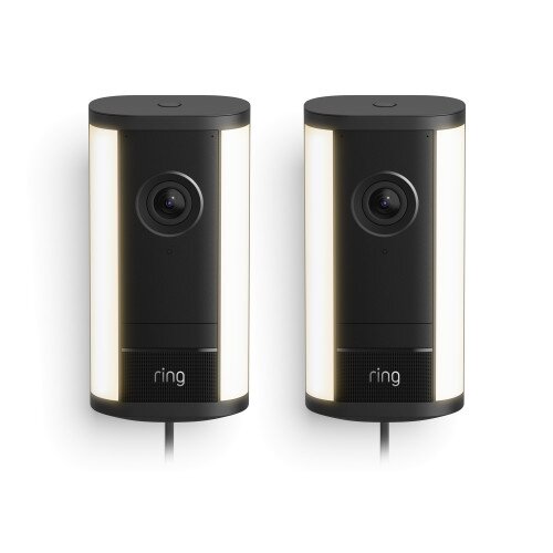 Ring Spotlight Cam Pro (2nd Gen) Plug-In Outdoor Security Camera - 2-Pack - Black
