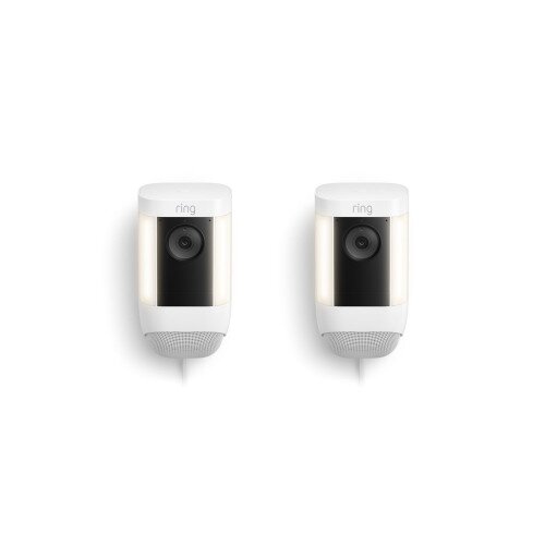 Ring Spotlight Cam Pro Plug-In Outdoor Security Camera - White - 2-Pack