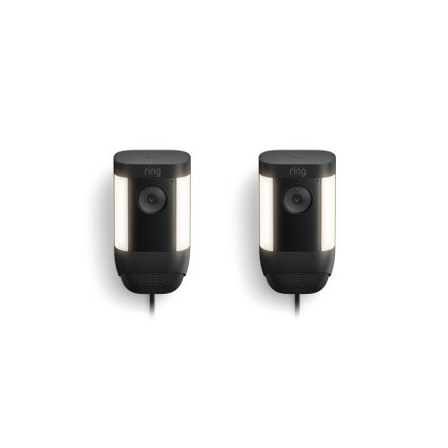 Ring Spotlight Cam Pro Plug-In Outdoor Security Camera - Black - 2-Pack