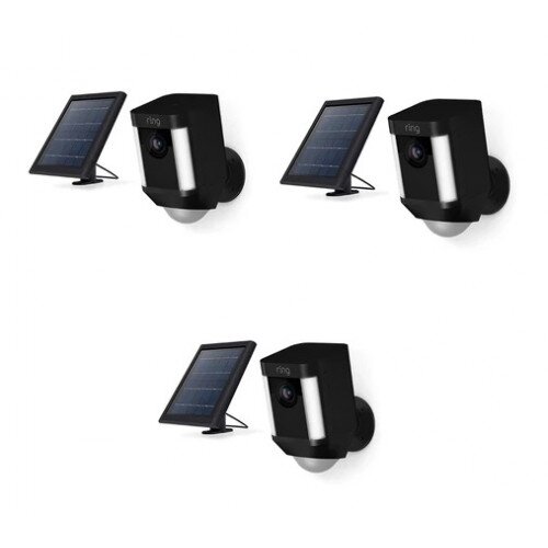 Ring Spotlight Cam Solar - 3-Pack - Black