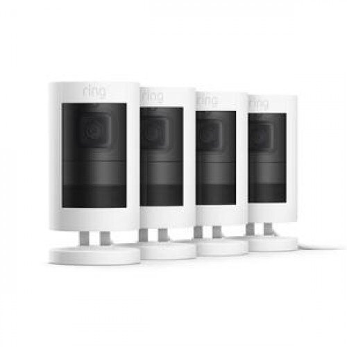 Ring Stick Up Security Camera Elite - White - 4-Pack