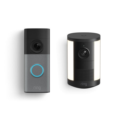 Ring Wired Doorbell (2nd Gen) + Spotlight Cam (2nd Gen) - Black