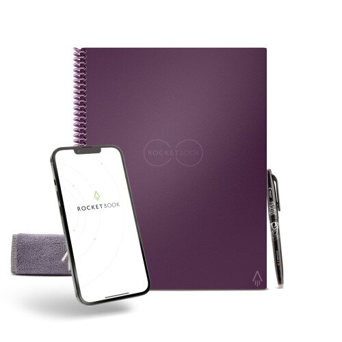Rocketbook Core - Letter 8.5 in x 11 - Dot Grid - Planetary Plum