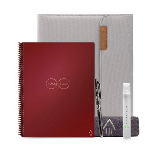Rocketbook Core Capsule Bundle - Scarlet Sky - Gray