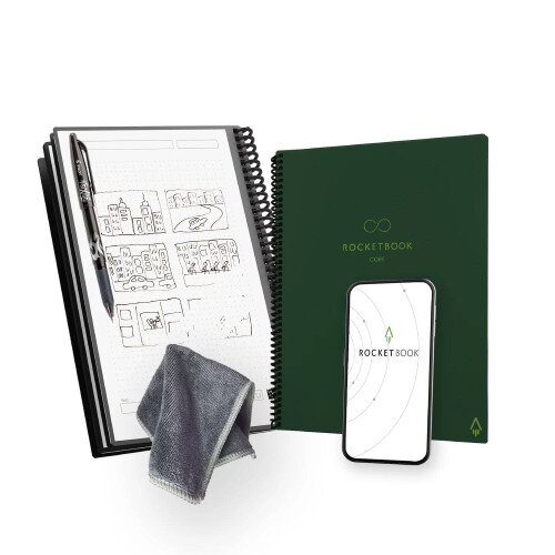 Rocketbook Core Reusable Notebook (Next Gen) - Executive - Dot Grid - Green