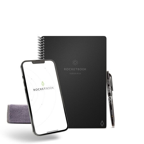 Rocketbook Fusion Plus All-in-One Planner NoteBook - Executive - Infinite Black