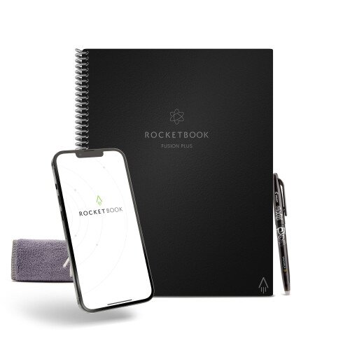 Rocketbook Fusion Plus All-in-One Planner NoteBook - Letter - Infinite Black