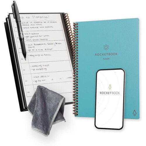 Rocketbook Fusion Smart Reusable Notebook - Neptune Teal - Executive
